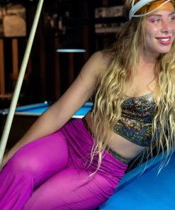 SEA DRAGON STUDIO Most Popular Pink Mesh Stardust Flares 9 SEA DRAGON STUDIO Most Popular Pink Mesh Stardust Flares