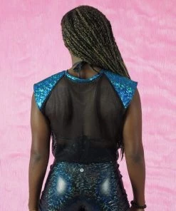 SEA DRAGON STUDIO Holo Shoulder Mesh Tshirt | 13 Colors