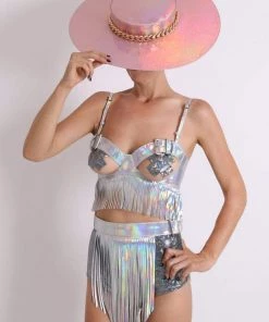 HOLOSEXUAL Shimmee Shake Tassle Skirt