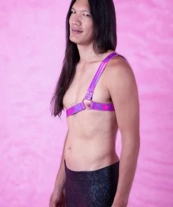 HOLOSEXUAL Mens Vegan Leather One-Shoulder Harness