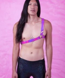 HOLOSEXUAL Mens Vegan Leather One-Shoulder Harness