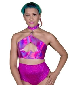 HOLOSEXUAL Accessories Heart Stopper Holographic Vegan Leather Harness