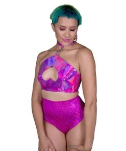 HOLOSEXUAL Accessories Heart Stopper Holographic Vegan Leather Harness