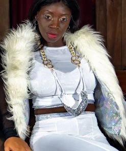 SEA DRAGON STUDIO Most Popular Reversible Candy Flip Fur Vest