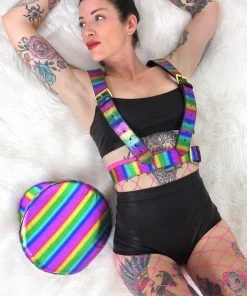 HOLOSEXUAL Boogie Conductor Rainbow Leather Hat Men