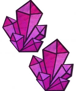 PASTEASE Holographic Pink Crystal Cluster Nipple Pasties