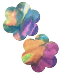 PASTEASE J. Valentine® Pastel Tie-Dye Rainbow Flower Nipple Pasties Accessories