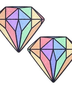 PASTEASE Accessories Pastel Rainbow Diamond Nipple Pasties