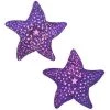 PASTEASE Holographic Purple & Pink Print Seastar Mermaid Nipple Pasties