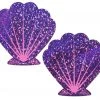 PASTEASE Purple Glitter And Pink Seashell Nipple Pasties Accessories