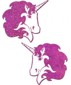 PASTEASE Accessories Hot Pink Glitter Unicorn Nipple Pasties
